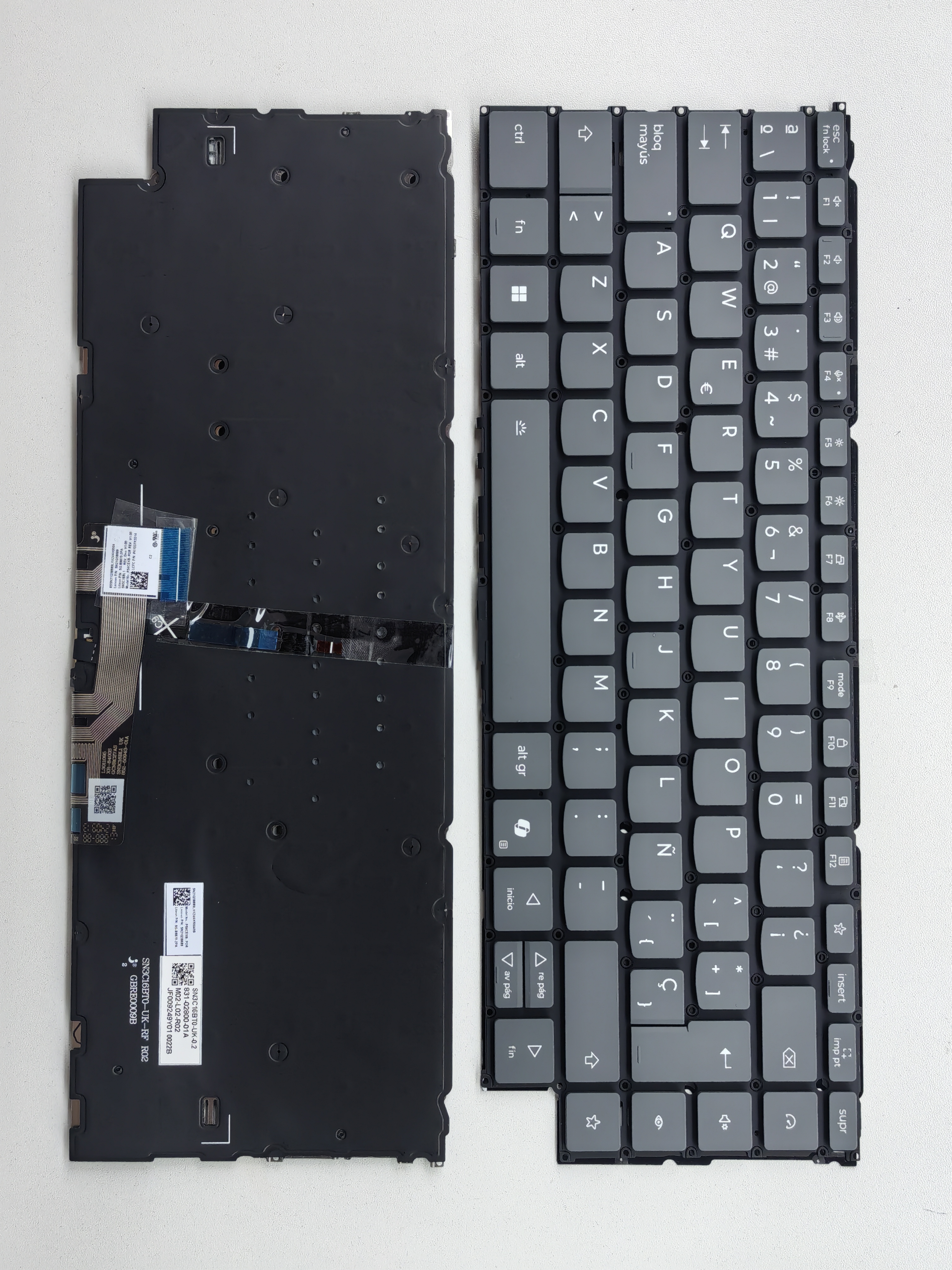 Picture of New Replacement Laptop Keyboard For LENOVO Yoga Slim 9-14 ill10 AI key Grey Backlit Sp Layout